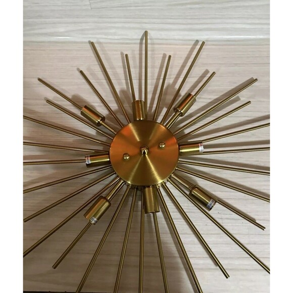 Modern Semi Flush Mount Ceiling Light,8-Light Gold Sputnik Light Fixture Metal